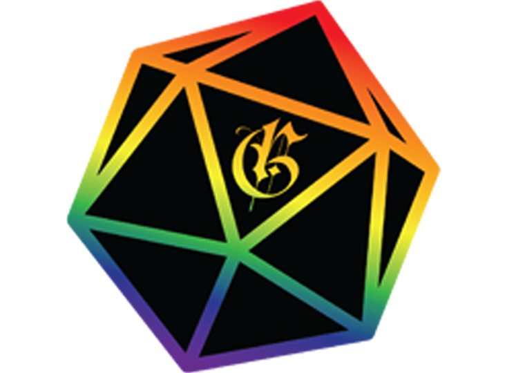 rainbow border dice